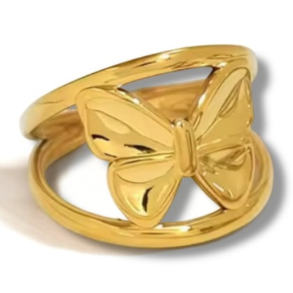 Halo Butterfly Ring