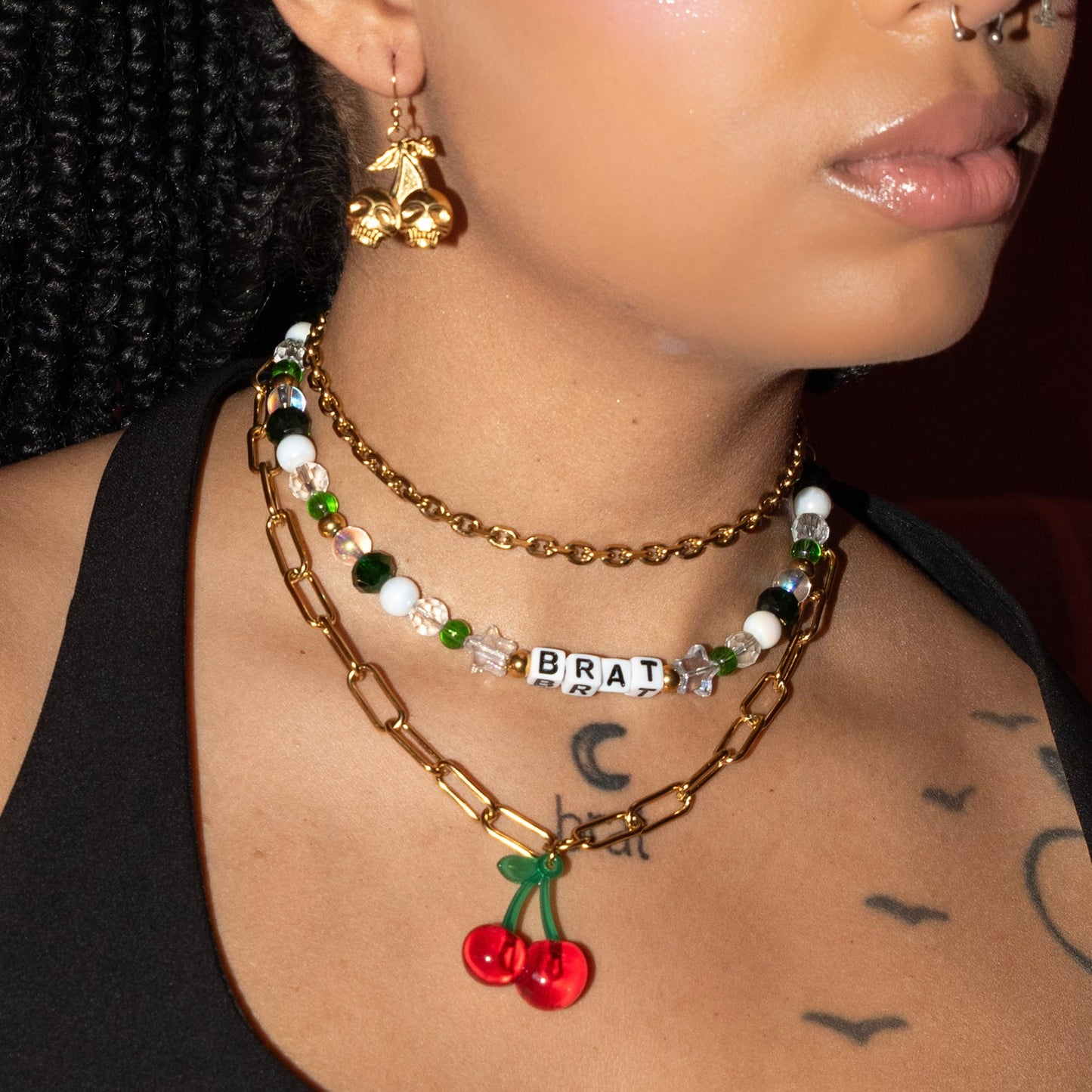 Dark Cherry Earrings