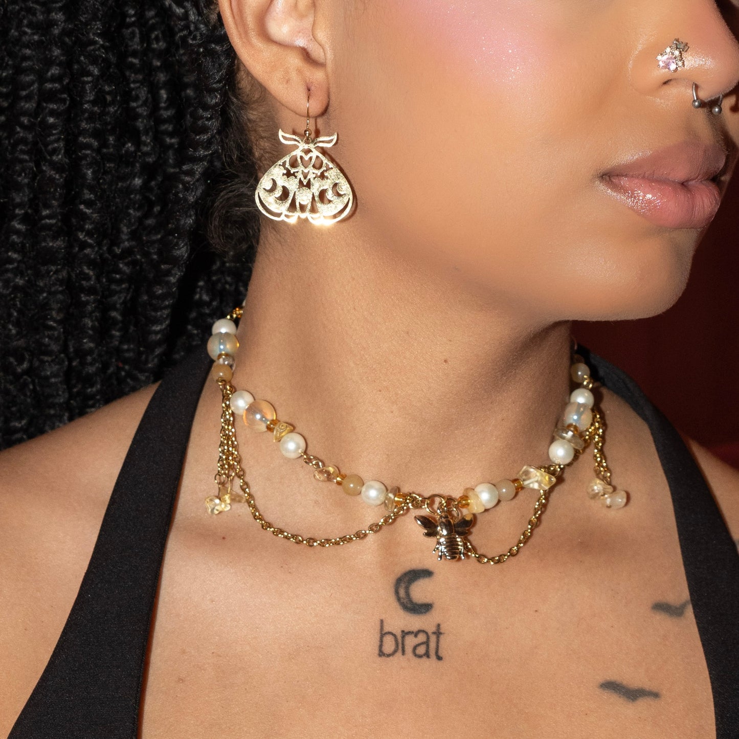 Lunar Moth Earrings
