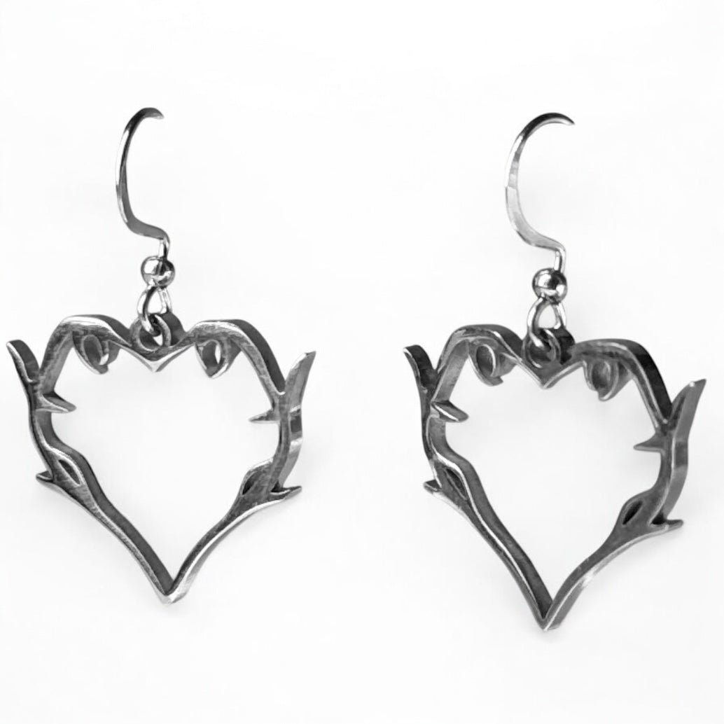 Barb Heart Earrings