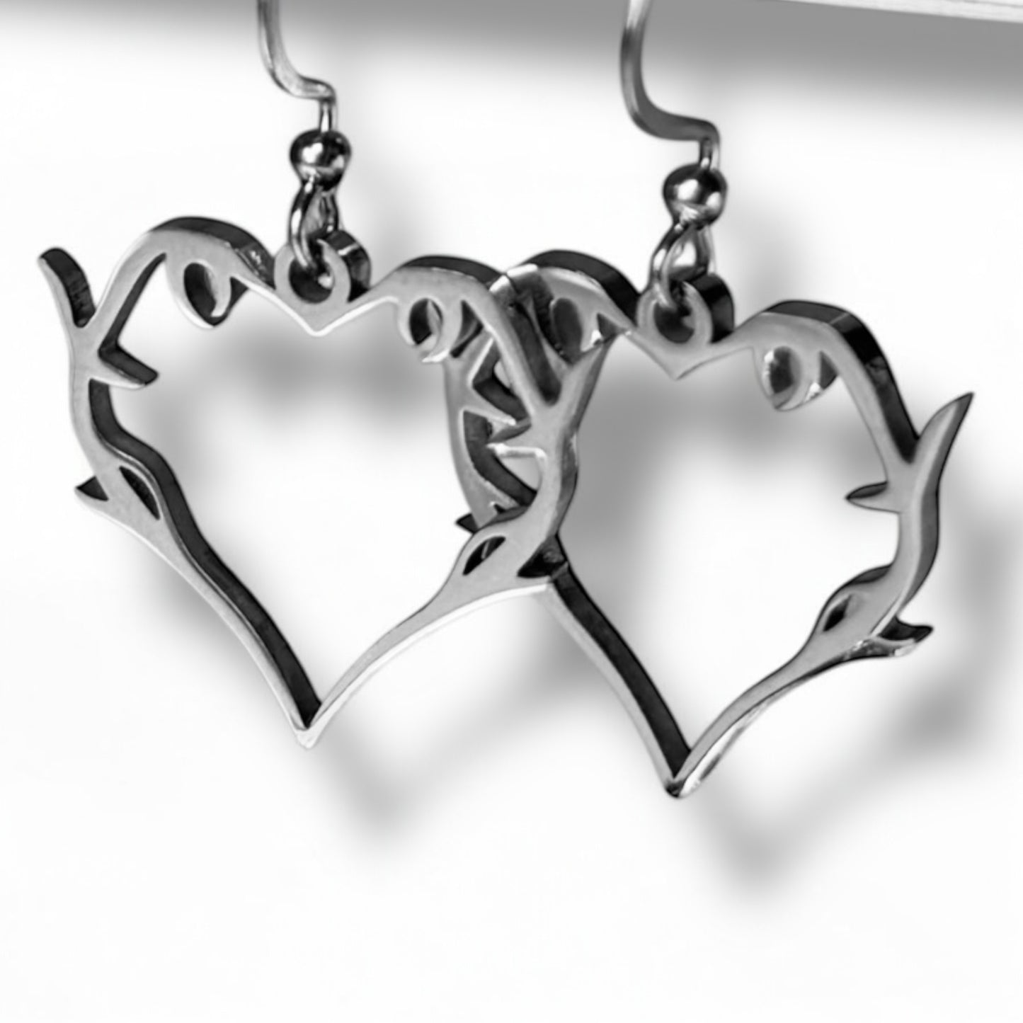 Barb Heart Earrings