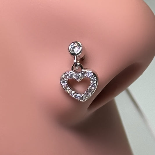 Open Heart Nose Ring