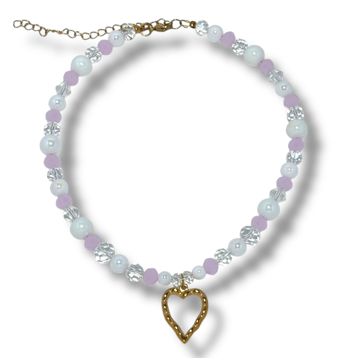 Open Heart Beaded Necklace