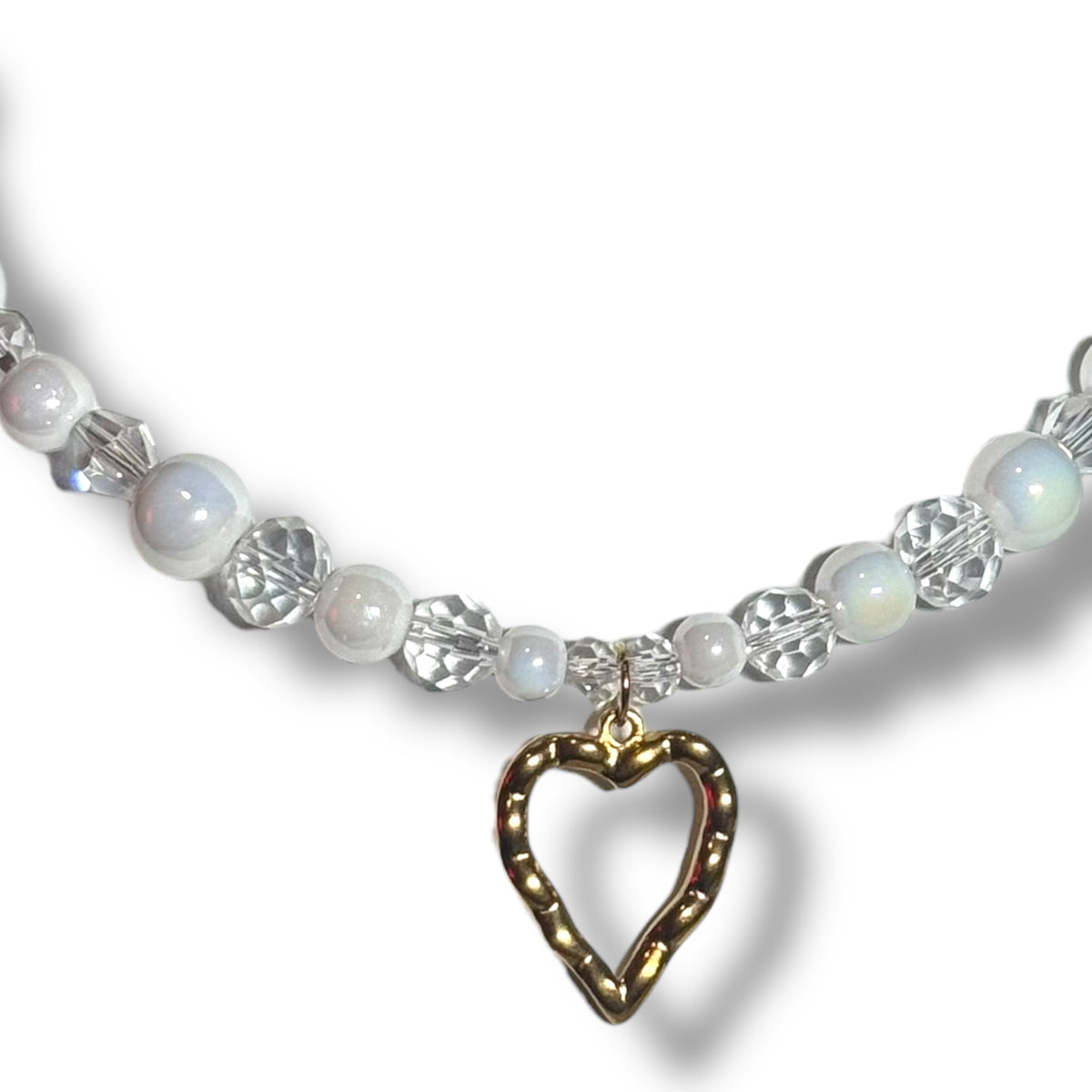 Open Heart Beaded Necklace