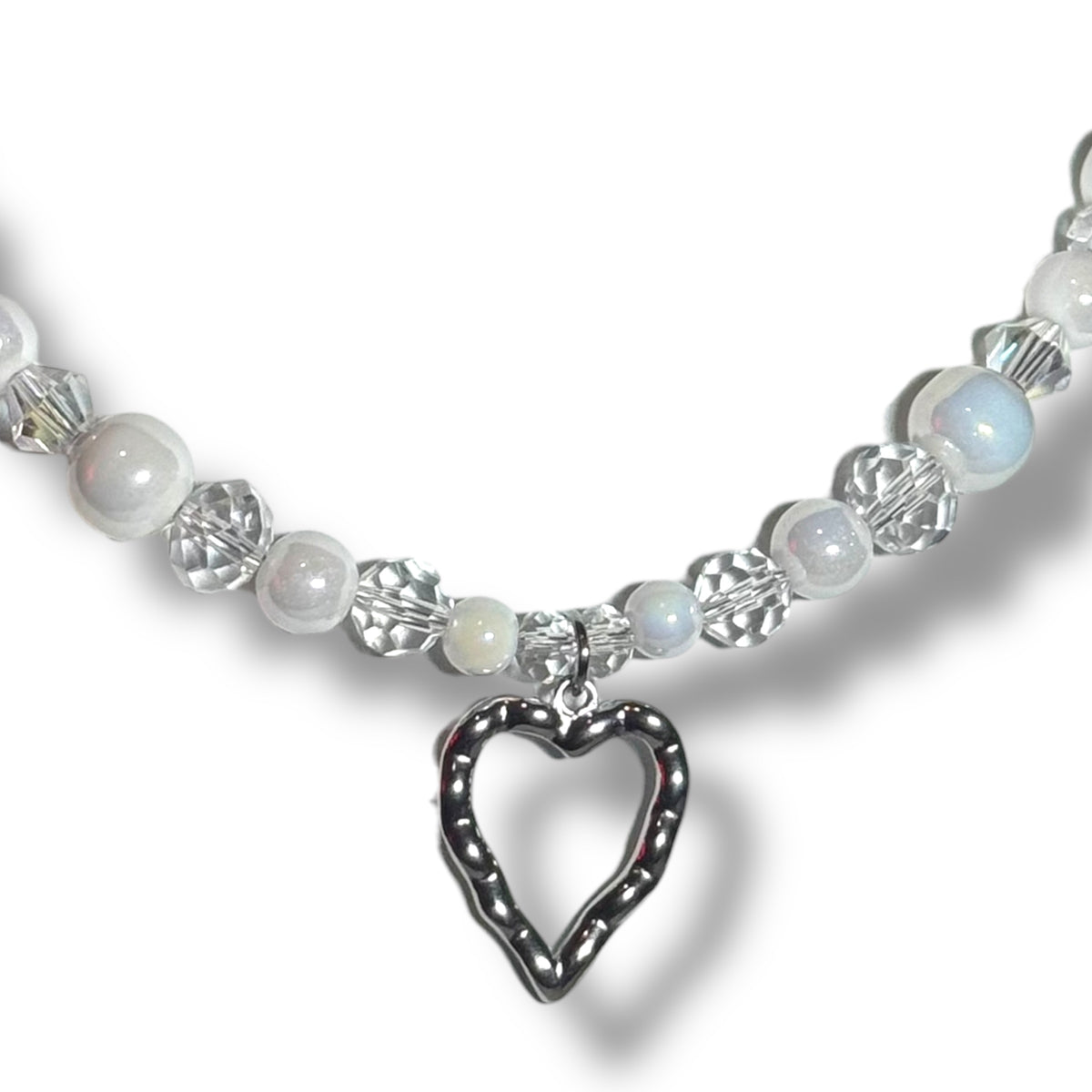 Open Heart Beaded Necklace