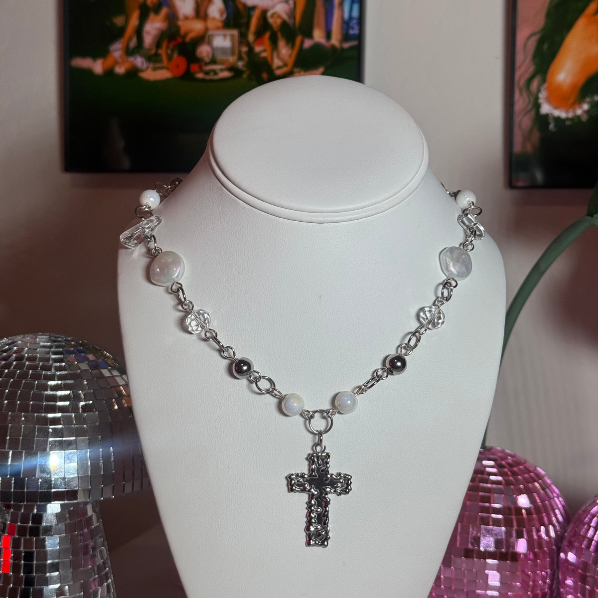 Fallen Angel Beaded Necklace