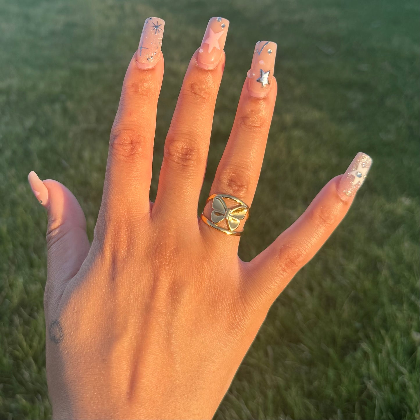 Halo Butterfly Ring