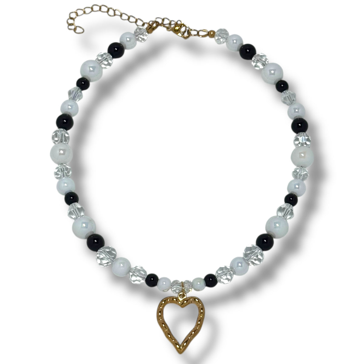 Open Heart Beaded Necklace