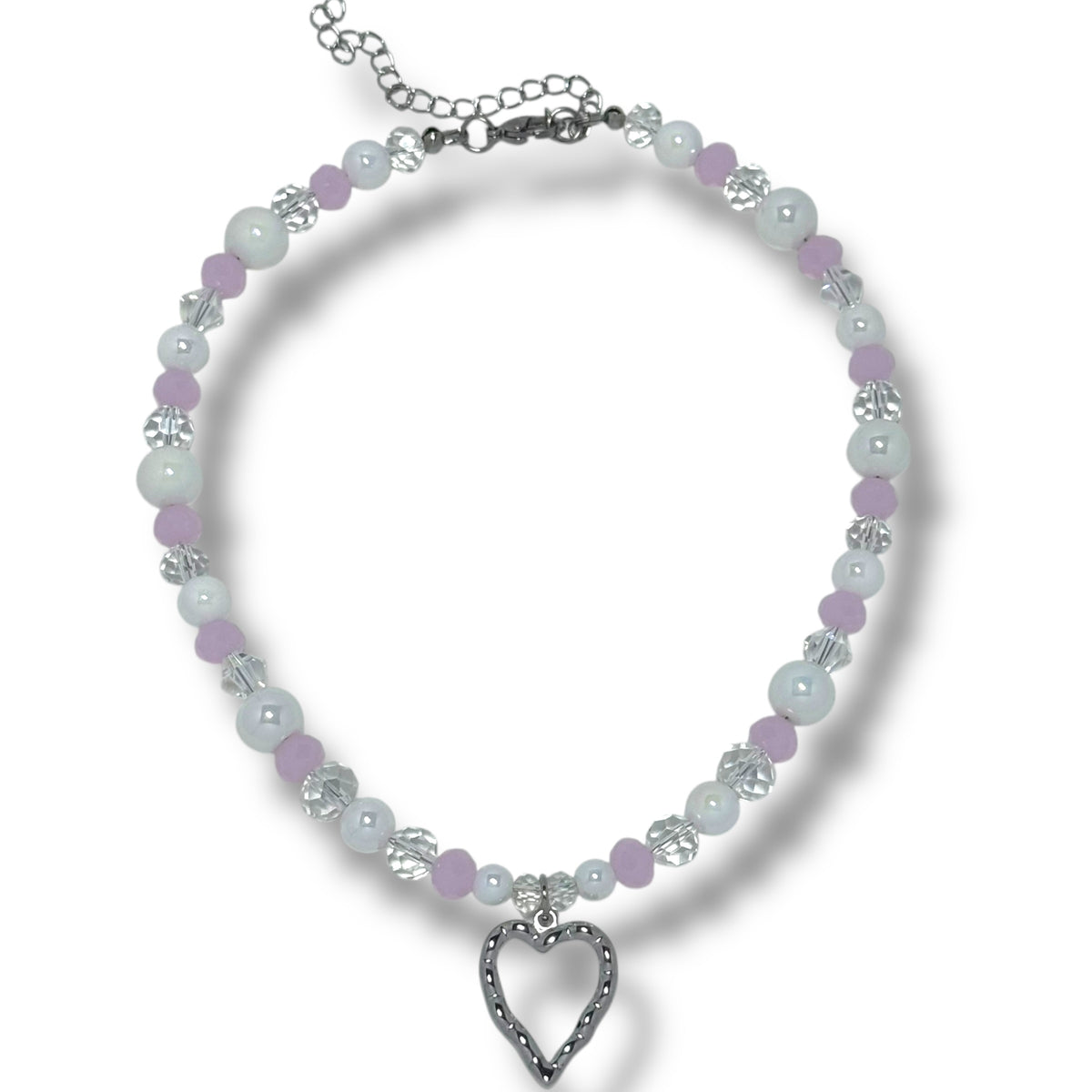 Open Heart Beaded Necklace