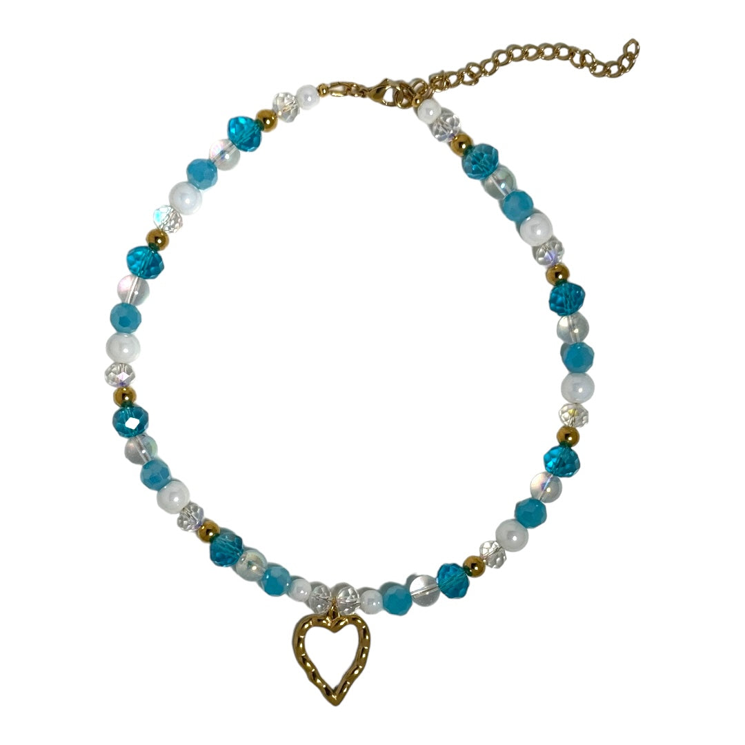 Open Heart Beaded Necklace