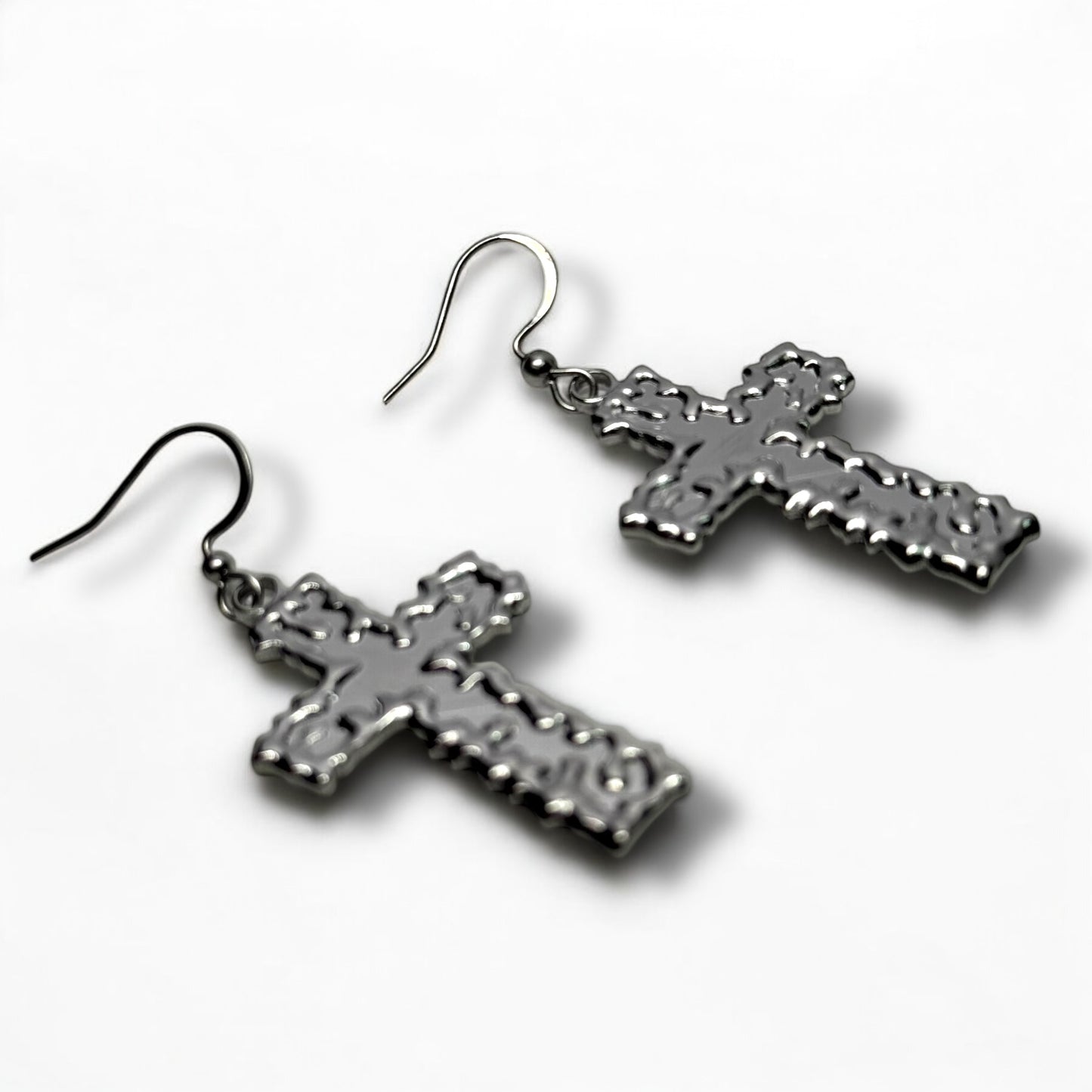 Fallen Angel Cross Earrings