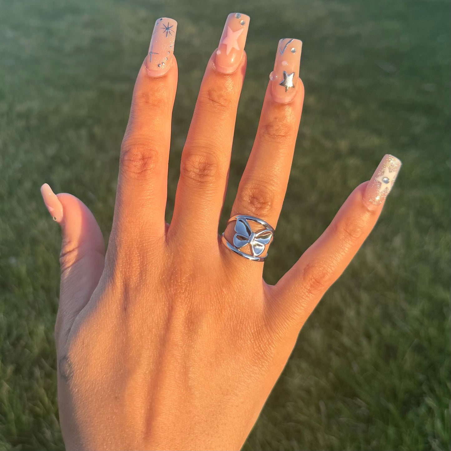 Halo Butterfly Ring