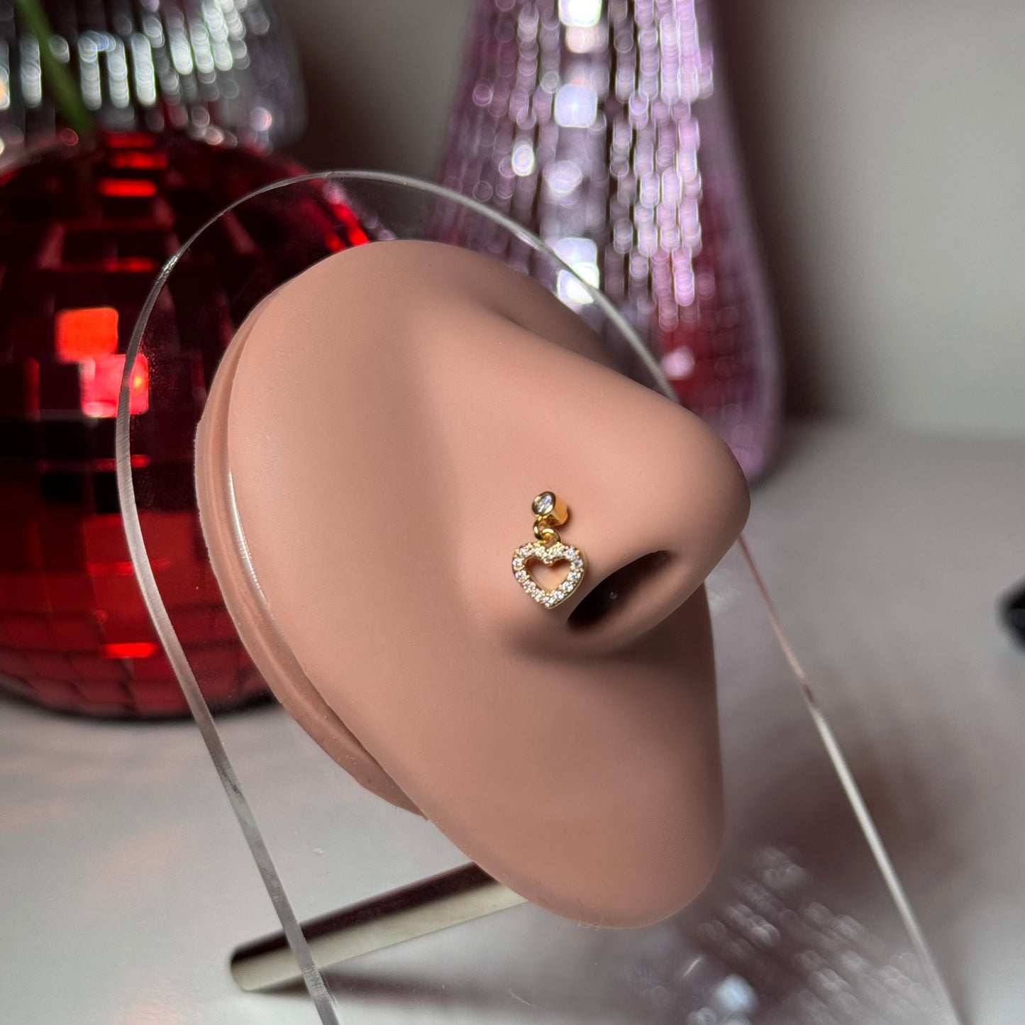 Open Heart Nose Ring