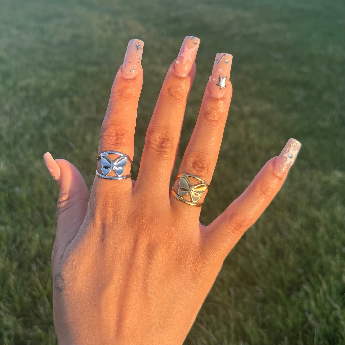 Halo Butterfly Ring