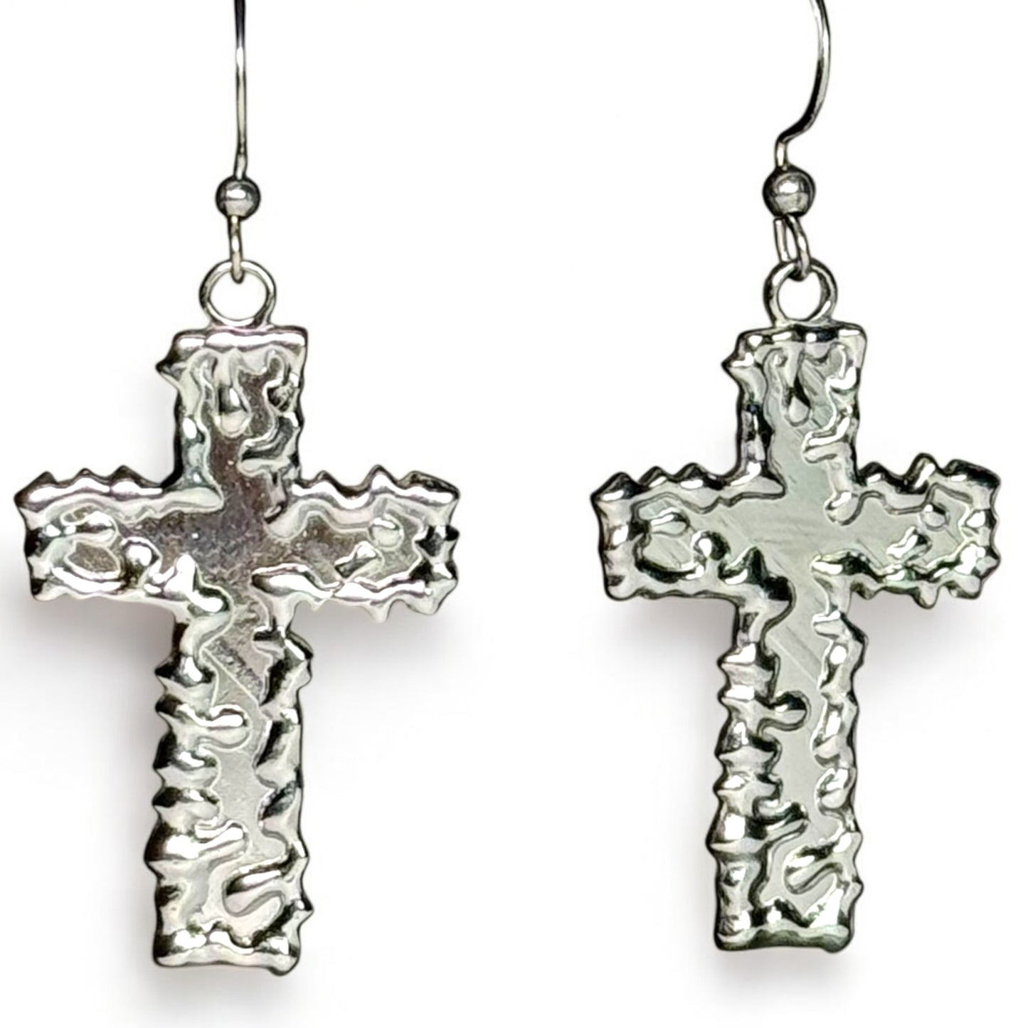 Fallen Angel Cross Earrings
