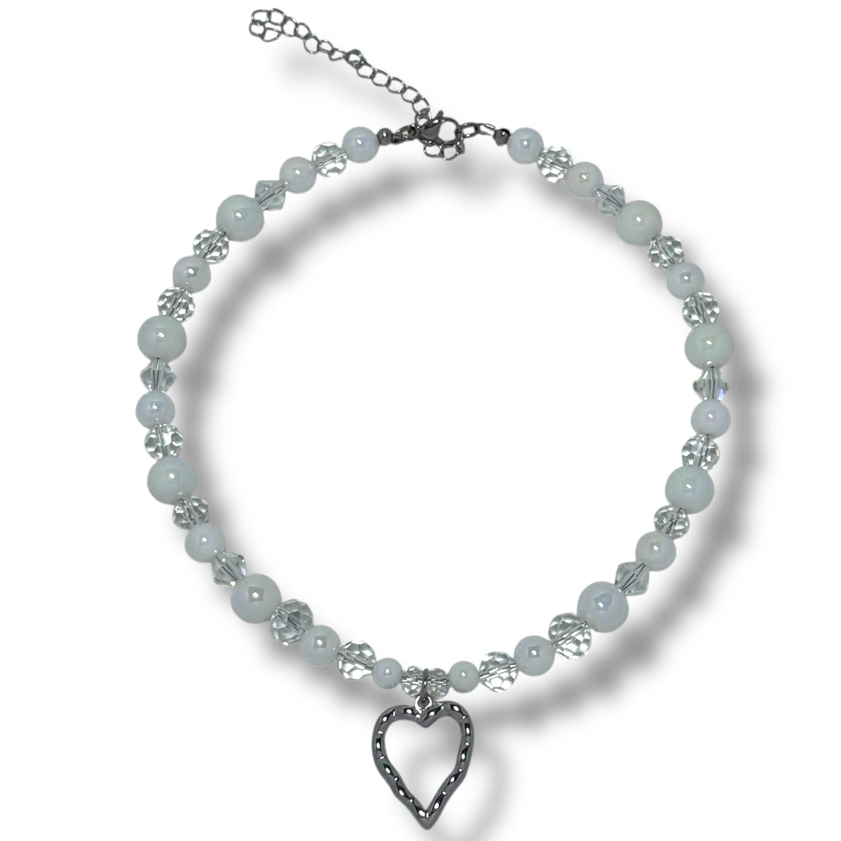 Open Heart Beaded Necklace