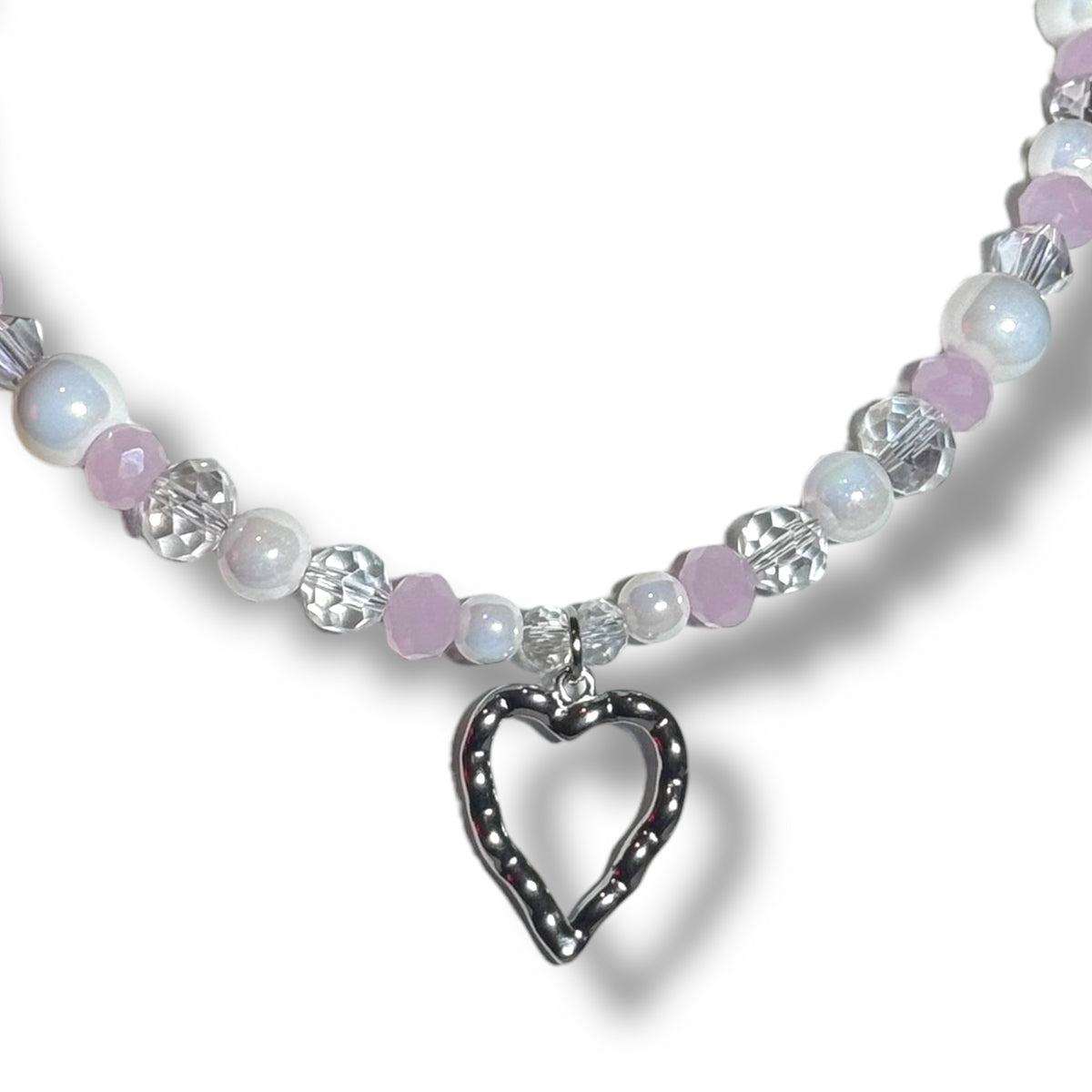 Open Heart Beaded Necklace