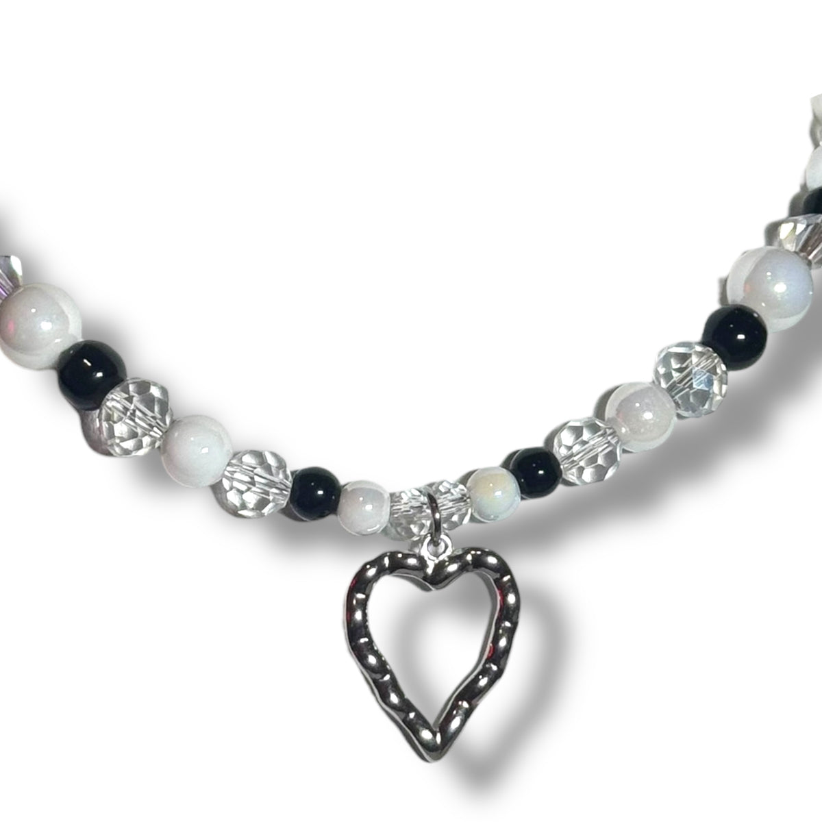 Open Heart Beaded Necklace