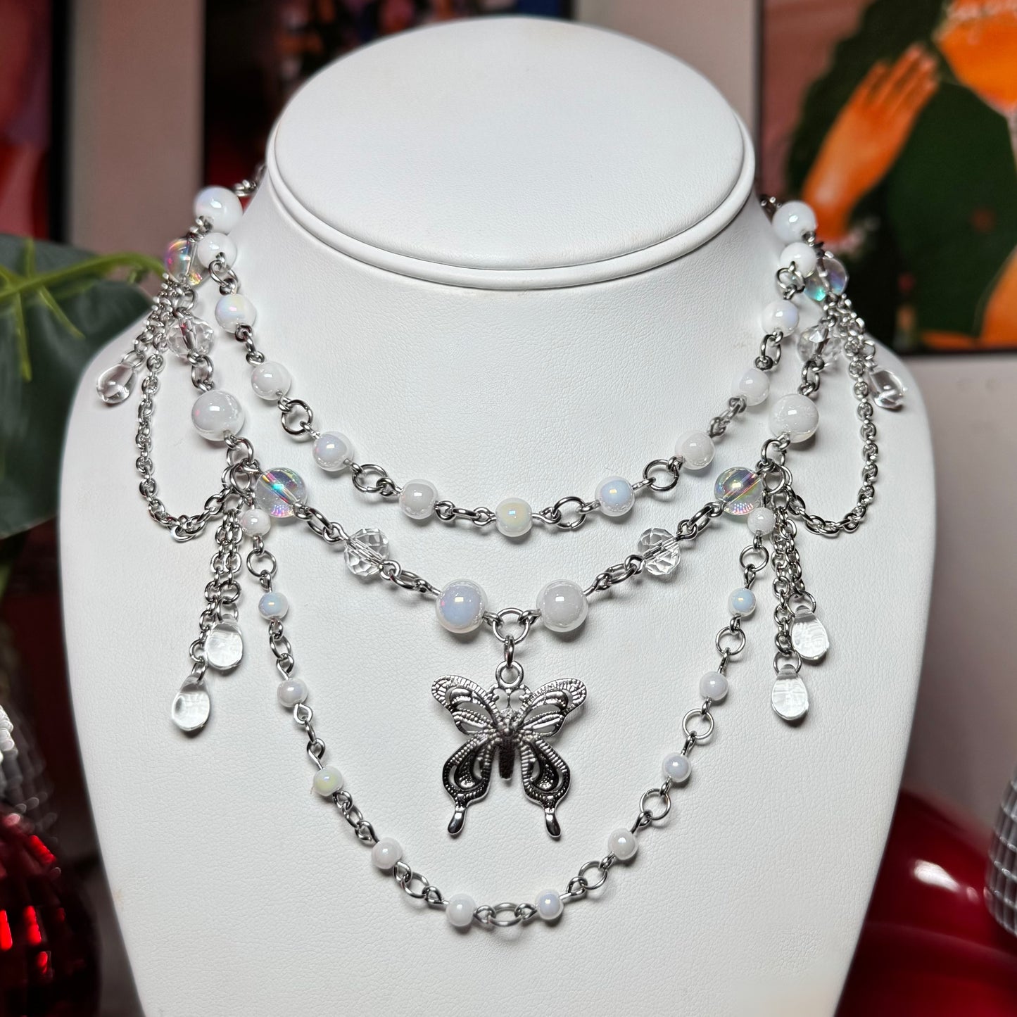 Veil Butterfly Necklace