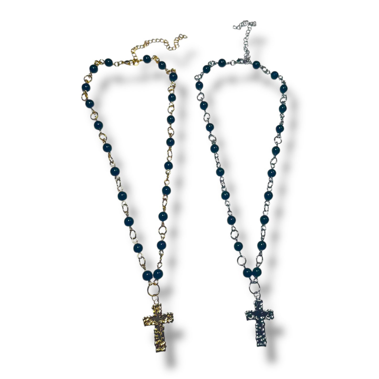 Black Fallen Angel Beaded Necklace