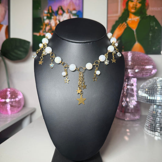 Glitter Beaded Necklace
