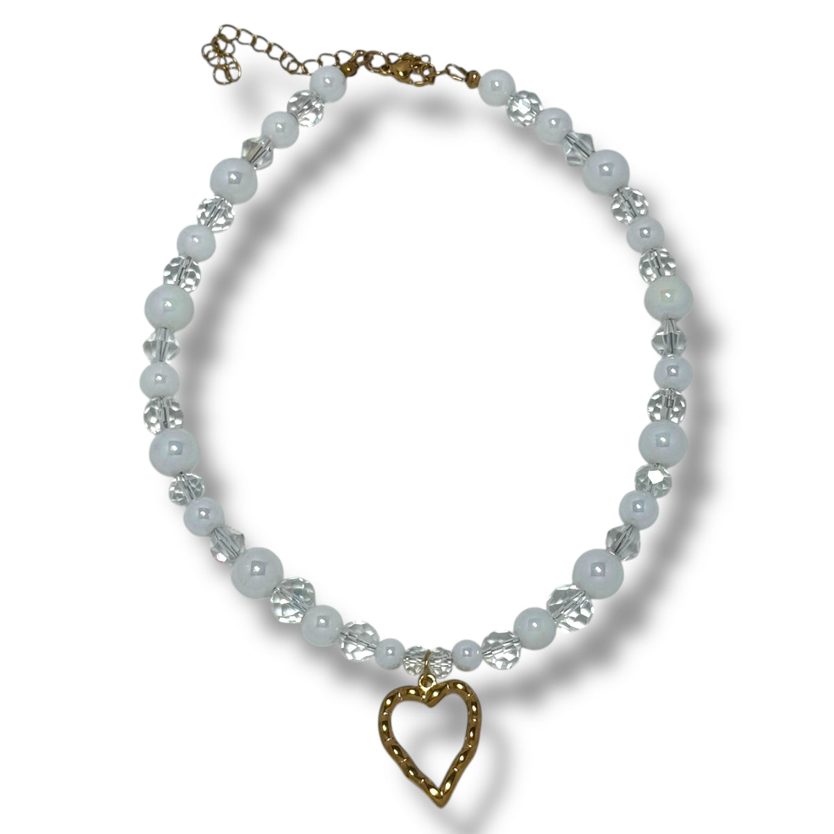 Open Heart Beaded Necklace