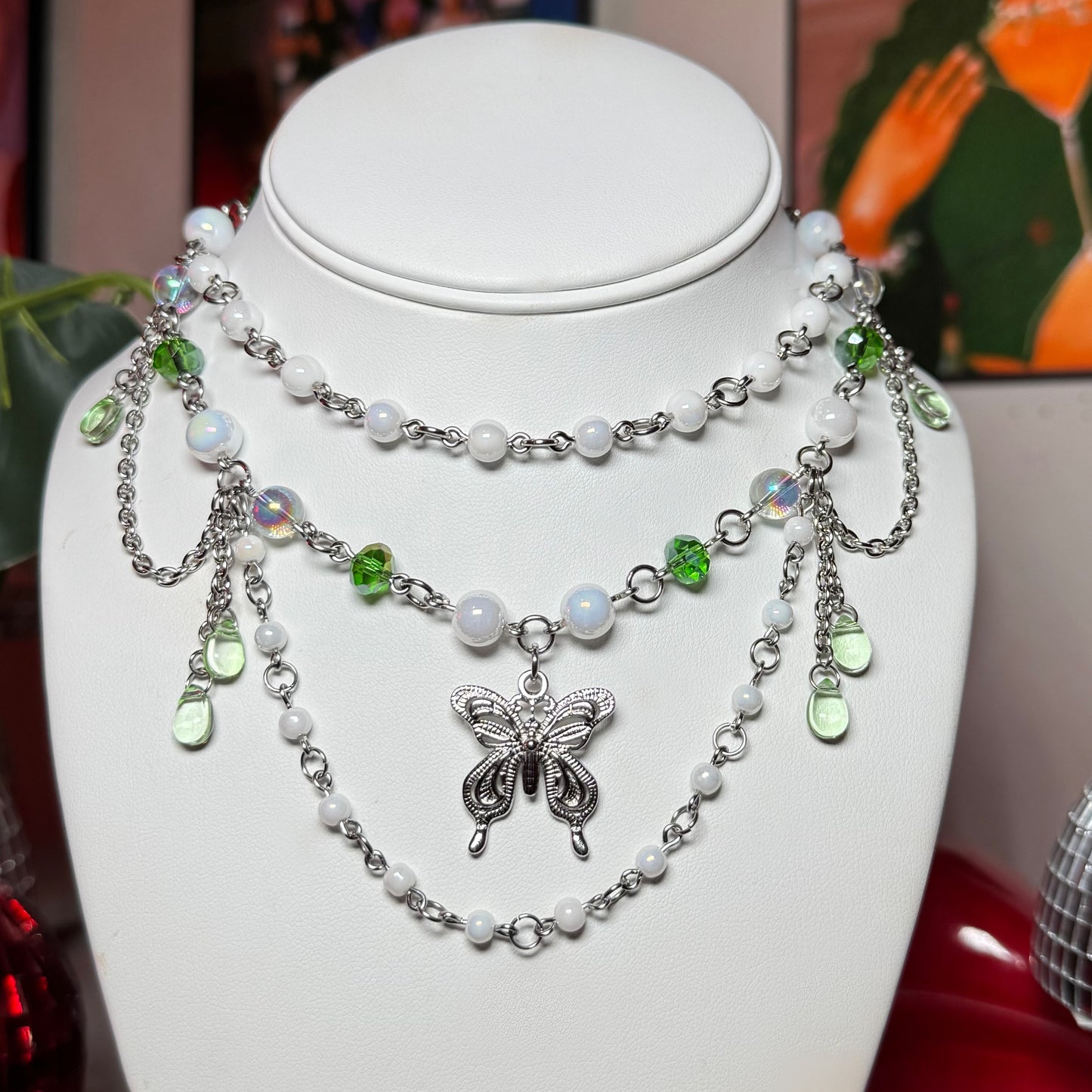 Veil Butterfly Necklace