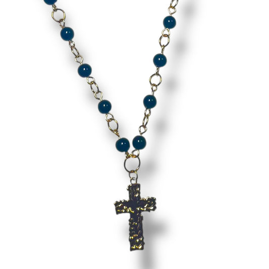 Black Fallen Angel Beaded Necklace