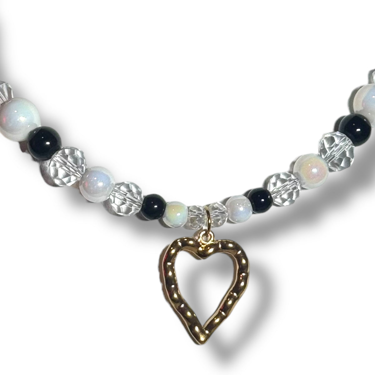 Open Heart Beaded Necklace