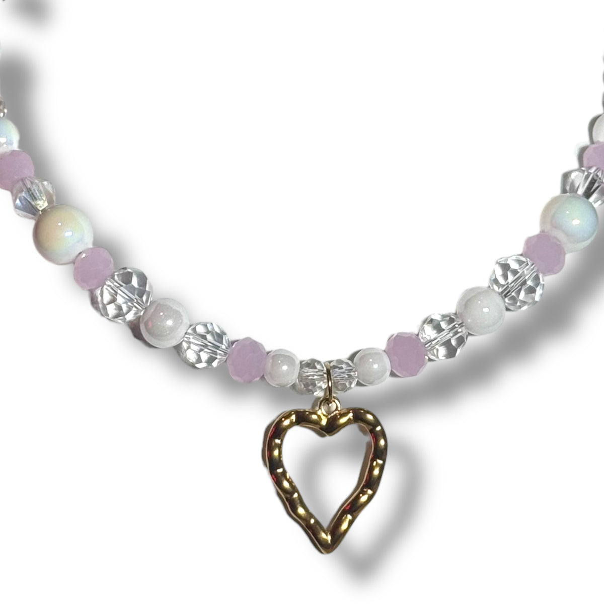 Open Heart Beaded Necklace