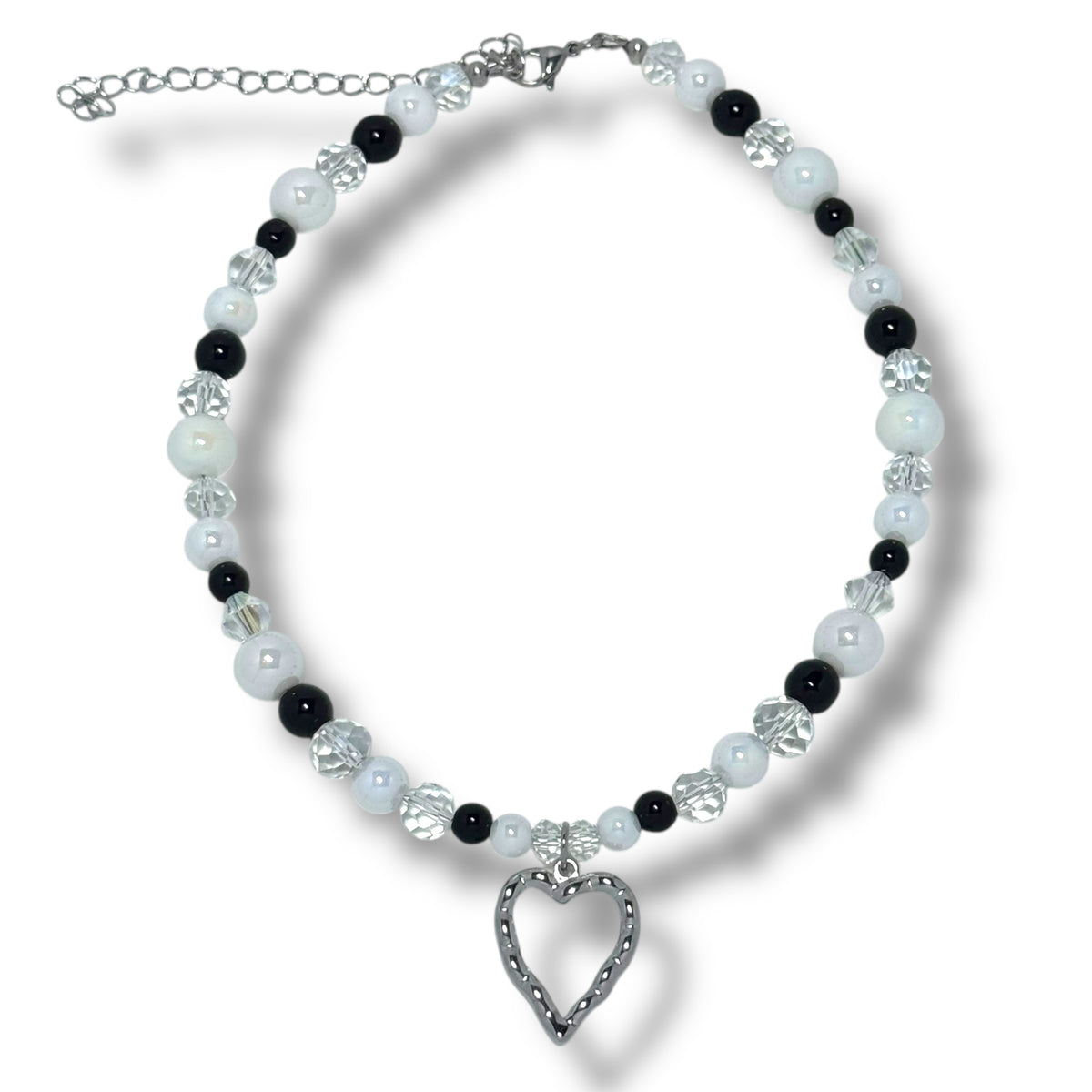Open Heart Beaded Necklace