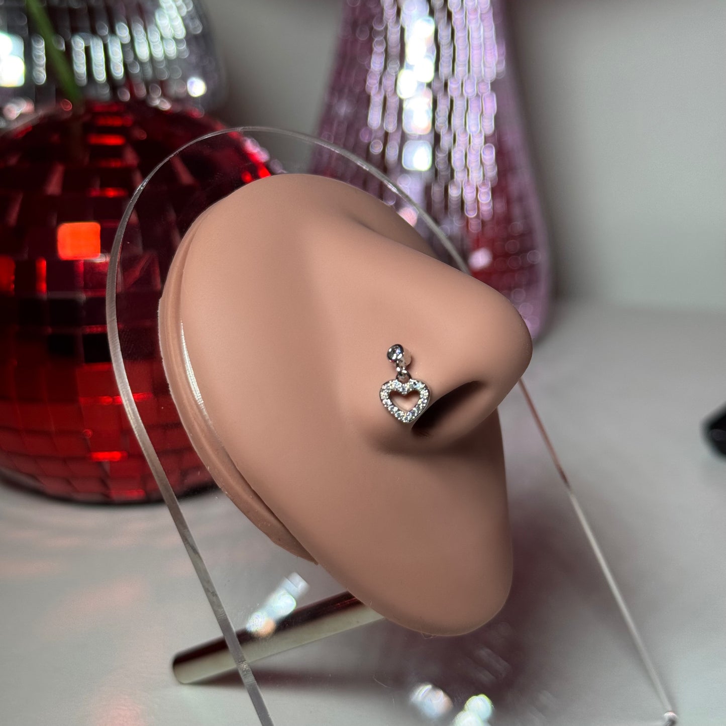 Open Heart Nose Ring